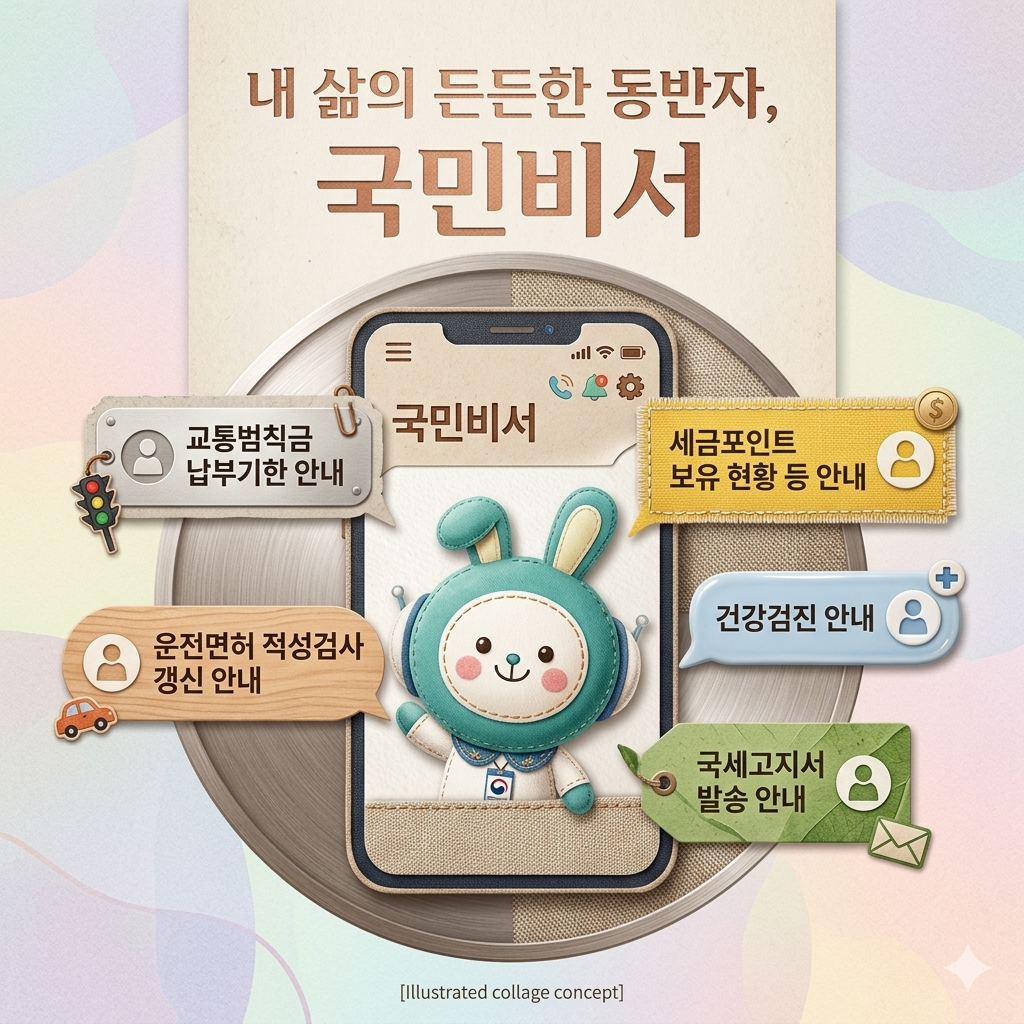 국민비서 구삐건강검진(보건증)알림 신청법